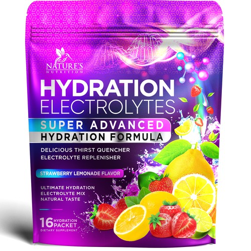 Refreshing Hydration Electrolytes Design Needed for Nature's Nutrition Design by agooshe