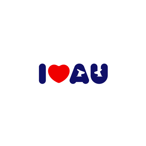 I Love Au Logo to appeal tourists and locals alike Design by squidy