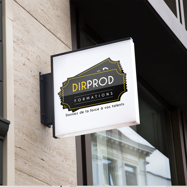 Design by Antoine. titled "Création du logo de DIR PROD Formations"