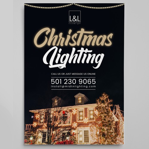 Flyer for Christmas Lighting Design by EPH Design