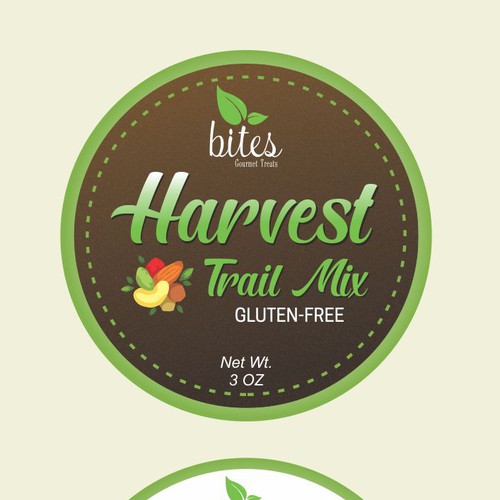 Design a Food Label for Harvest Trail Mix (logo and dieline files included) Design réalisé par cristo04