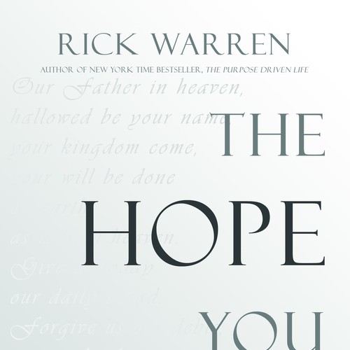 Design Rick Warren's New Book Cover Design por rabekodesign