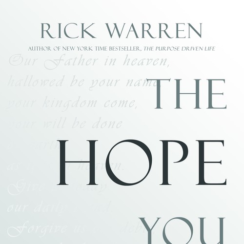 Design Rick Warren's New Book Cover Design réalisé par rabekodesign