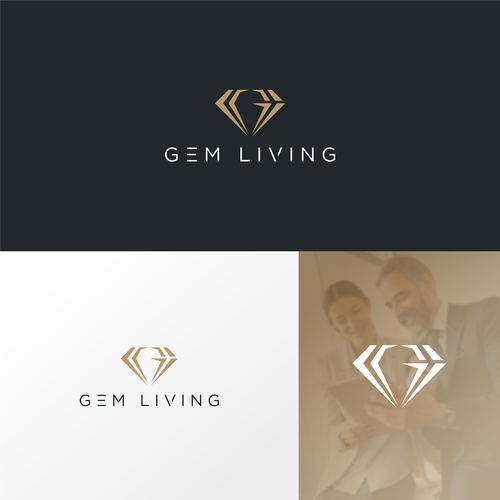 Geometrical, minimalist, modern brand design for Gem Living Design by ahza99™