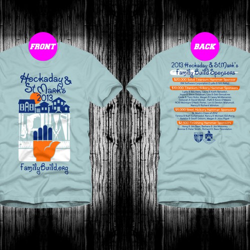 GUARANTEED PRIZE:  Design t-shirt for awesome high school service project & Habitat for Humanity! www.FamilyBuild.org Ontwerp door LGND