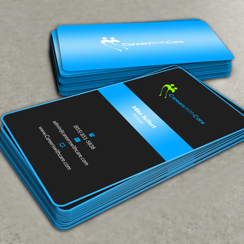 Hire Me business cards Design by Nuhan Enterprise IT