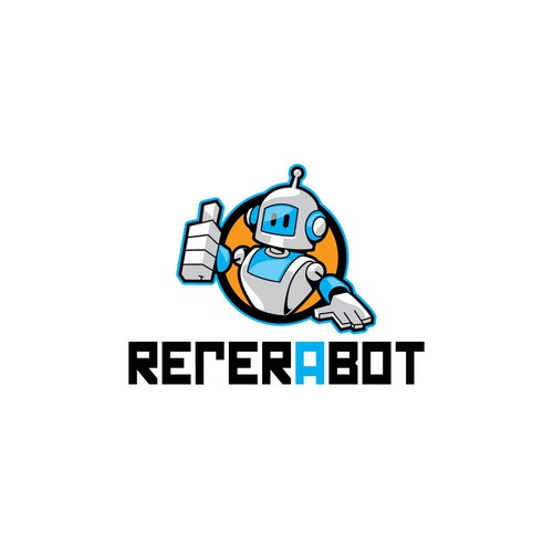 Robot Character/Mascot for Refer-A-Bot Company Design by Custom Logo Graphic