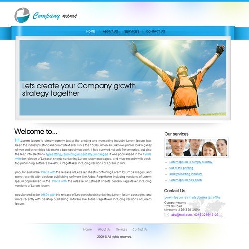 1-3 Page Website Template Design von desigN86
