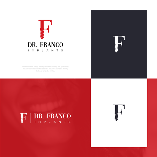 Luxury Dental Implant Logo Brand for World-Class Implant Surgeon appeal Patients and Other Doctors Design by evano.