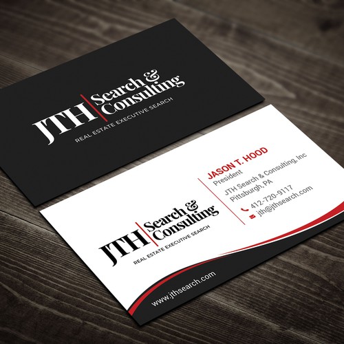 Business Card Design for Executive Search Firm Design by TanLearn