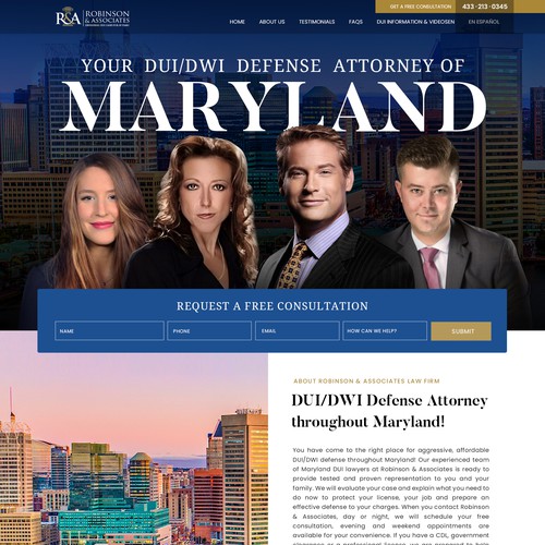 DUI Lawyer Landing Page Design by LarnDesigns