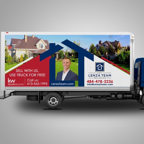 Custom Truck Design Wrap for Real Estate Agent, CREATIVE PROFESSIONAL CLEAN Design by Bittu2015