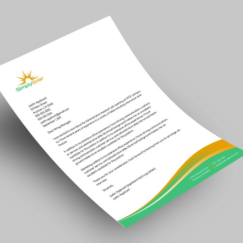 "Renewable Energy Company Letterhead" Design réalisé par Xclusive16