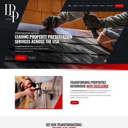 Design a Modern Property Preservation Website Company Design by keilaMaria