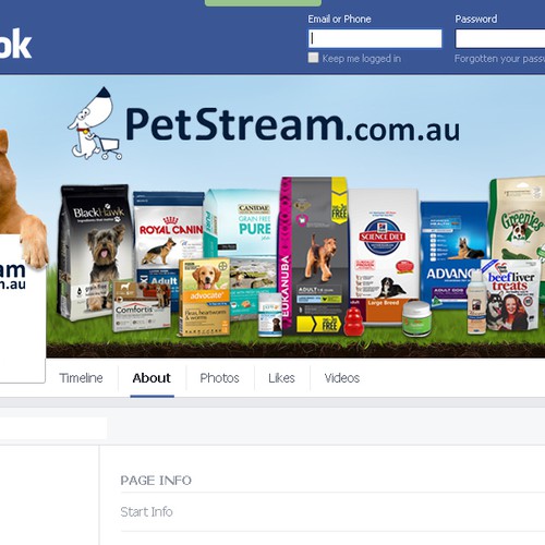 EASY facebook cover photo for an ONLINE PET STORE. Design by Yonsee