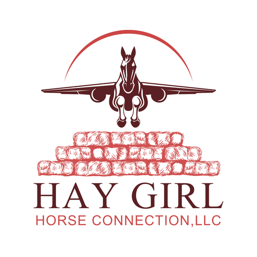 High flying horse showing athleticism - Go GET THEM ATTITUDE to sell Hay on website Design by Rziko1