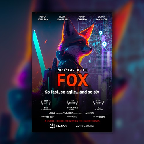 Life360 2023 Year of the Fox Poster Design by MeDesign✦