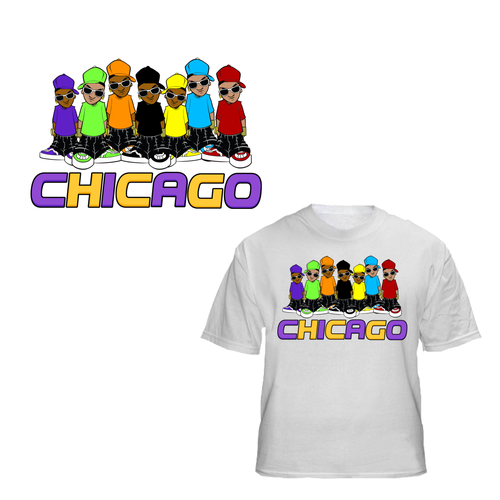 Chicago T-Shirt Design Design by BluRoc Designs