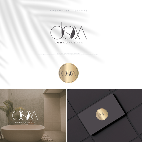 3 Letter Minimalistic interconnected Logo with Clean Lines Design by CrissVons