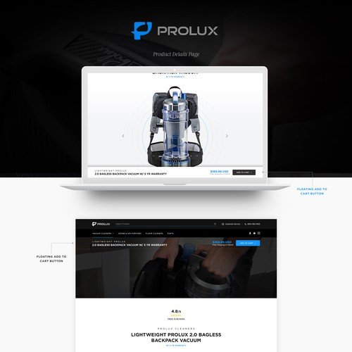 Redesign the new Prolux site! Design by Aj3664