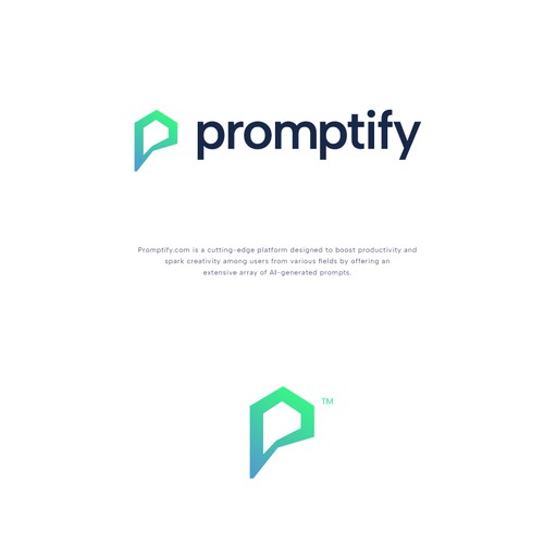 Modern, Simple and Sleek Logo for Promptify.com Design by designhatti