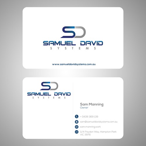 New stationery wanted for Samuel David Systems デザイン by Play_Design