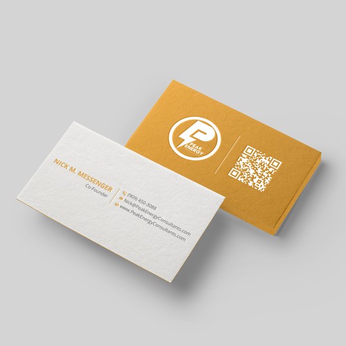 Modern Business Card Design for Electric Energy and Solar Company Design by Taaiebah