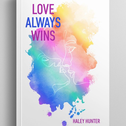 LGBTQ lesbian Loud and proud rainbow book cover To Attract readers Design by Pticaubica