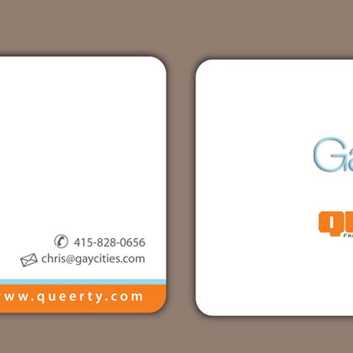 Create new business card design for GayCities, Inc., which runs Queerty.com and GayCities.com,  Ontwerp door Zewal