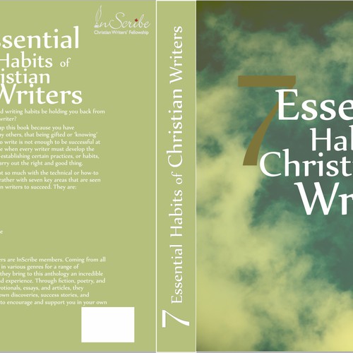 Create a captivating book cover for anthology, 7 Essential Habits of Christian Writers Design by Arshata