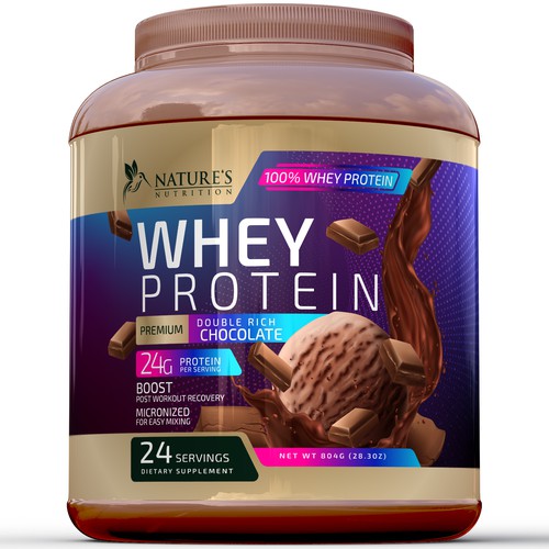 Tasty Whey Protein Chocolate Design Needed for Nature's Nutrition Design by R O S H I N