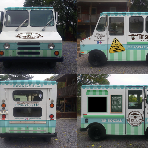 Vintage Ice Cream Truck Wrap Design by kikodesigns