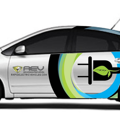 REV electric car vehicle wrap graphics Other Graphic Design contest