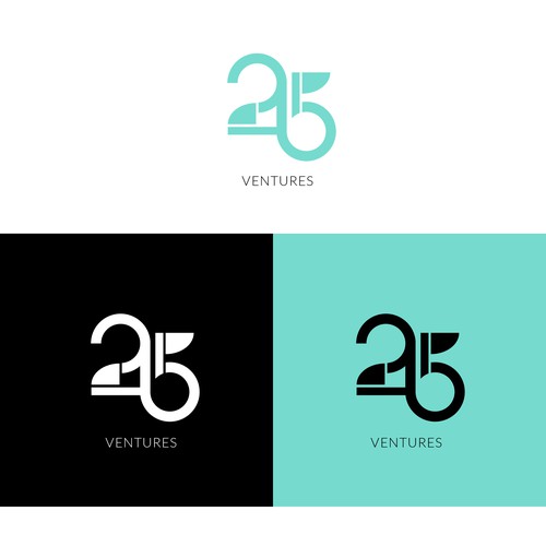 Creating an innovative new logo for 25 Ventures. Design by Janis Straut