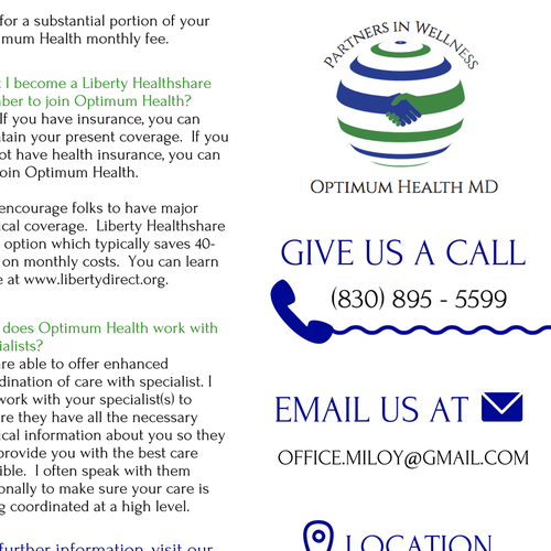 Wellness medicine that's affordable! | Brochure contest