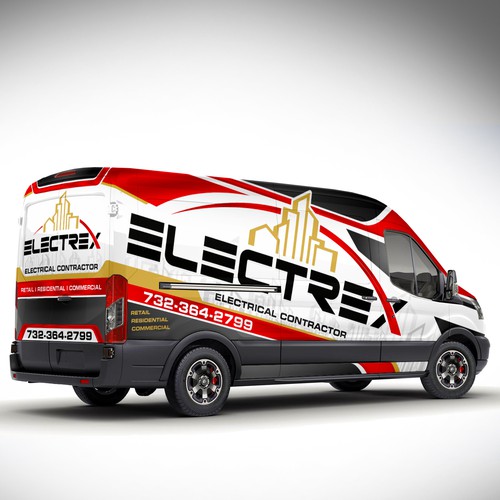 Electrical Contractor Trucks Design by J.Chaushev