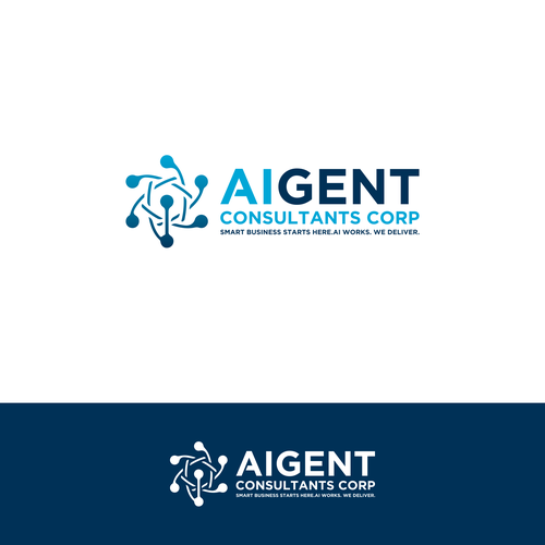 AI Agent Company: Appealing to small to medium sized businesses. Design by d'yusz