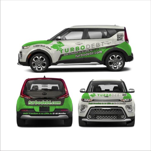 Kia Soul Car Wrap Design for Hot Fintech Startup Diseño de e^design