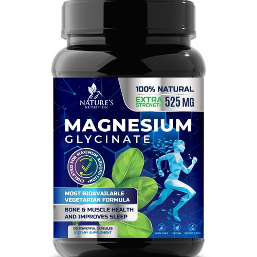 Natural Magnesium Glycinate Design needed for Nature's Nutrition Design by Wfemme