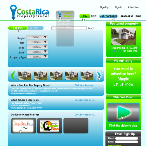 Property Finder Site - WP Home Page Design - Experts Wanted! Design by DesignLoper