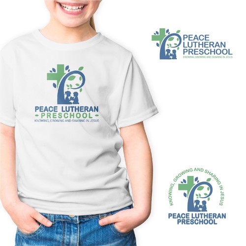 Fun engaging kid Friendly Christian Preschool Logo Design by J-Style