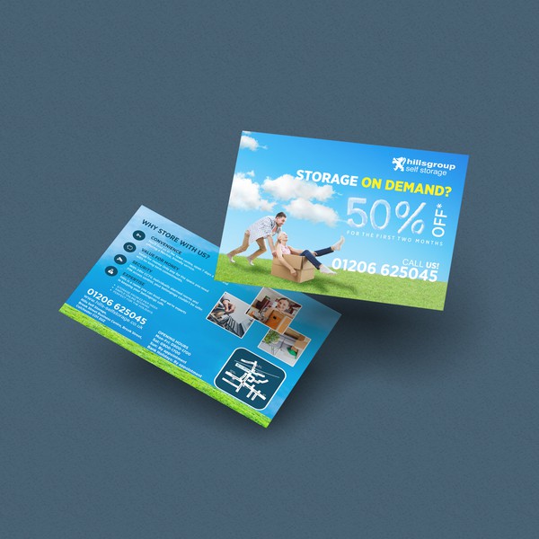 Design by inspyre⭐ titled "Bold Design of Direct Mail for Self Storage Company"