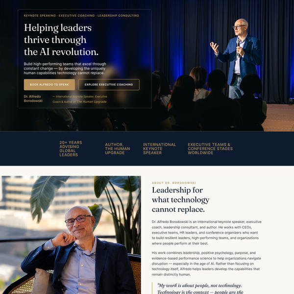Leadership Consultant Website Design