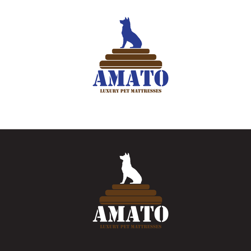 AMATO modern/luxury dog bed logo Design by Pele Lazicic