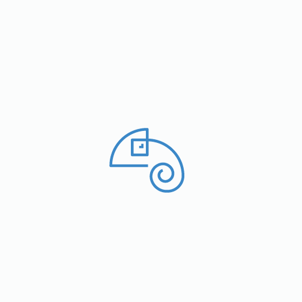 One stroke chameleon logo