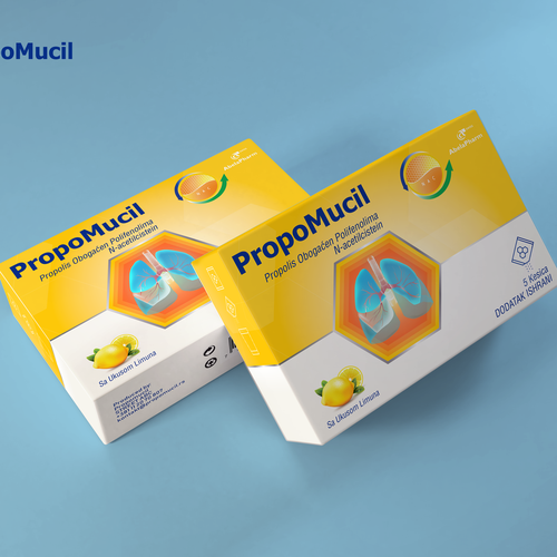 We need a POWERFUL reDesign of mucus relief sachets Design by Sebastian Rubio