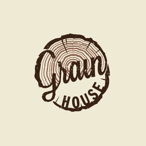 wood grain logo