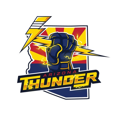 Arizona Thunder Ice Hockey Design by Gr8 ART