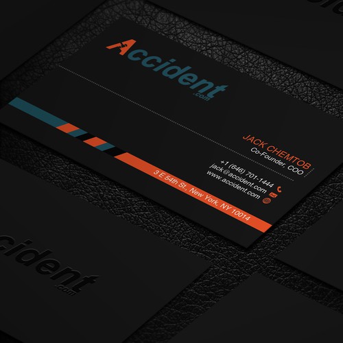 Save People From Accidents with Accident.com | Business card contest