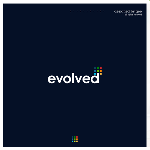 Design by gee.art titled "Simple and colorfull logo concept for evolved. "